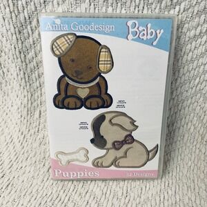 Anita Goodesign Embroidery CD‎ Baby Puppies 32 Designs Applique Stuffed Animals